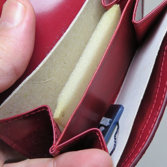 Swarovski purse red pony hair new unworn dark cherry red - Picture 6 of 7